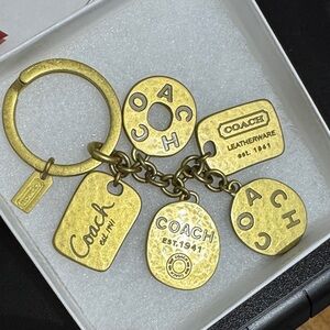 Coach Brass key keyring